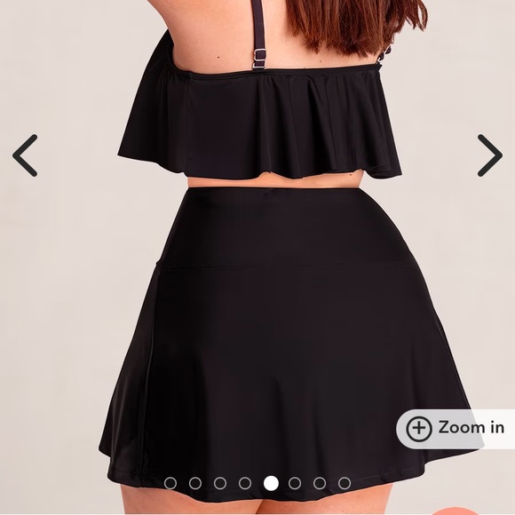 Shapermint Essentials High Waisted Full Coverage Swim Skirt, Ocean Blue, XL - Picture 5 of 13